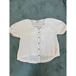 Sonoma Goods For Life White Shirt US Size (S) Small Made in India